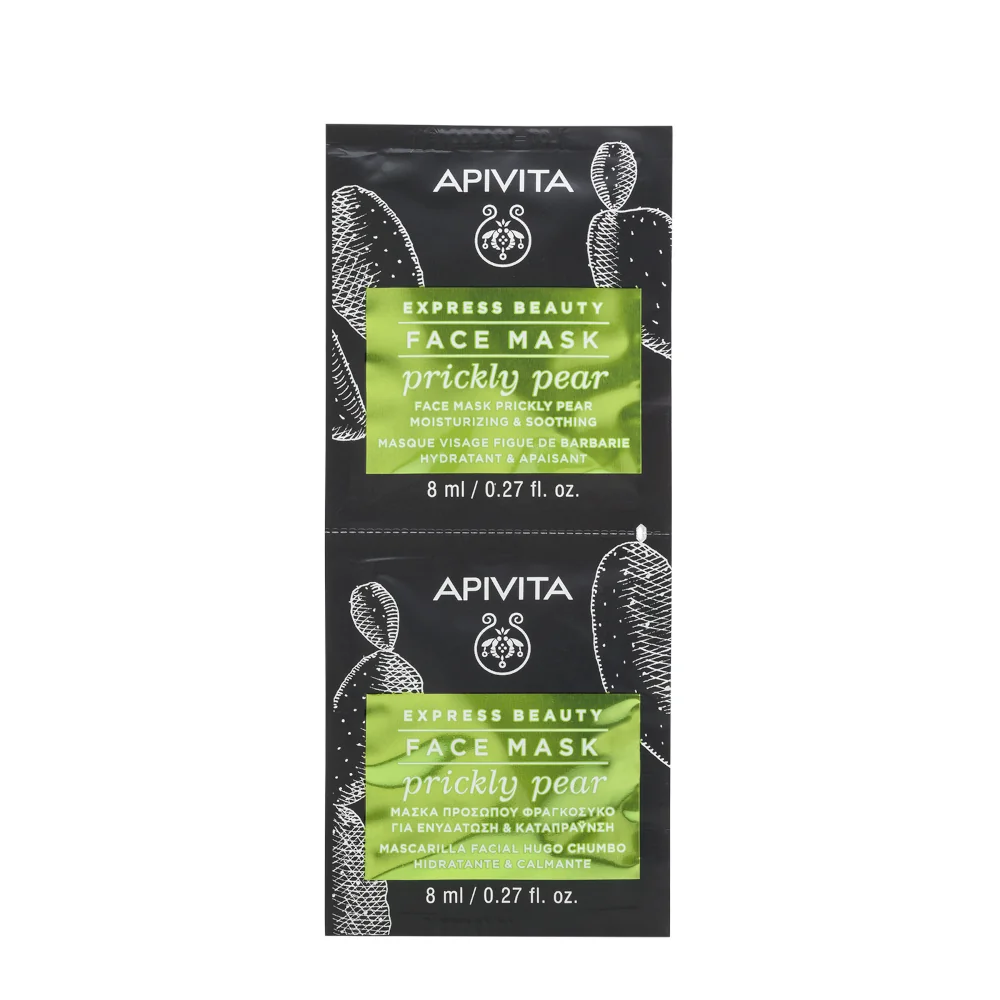 Apivita Express Prickly Pear 2X8 Ml Maschera Viso Idratante