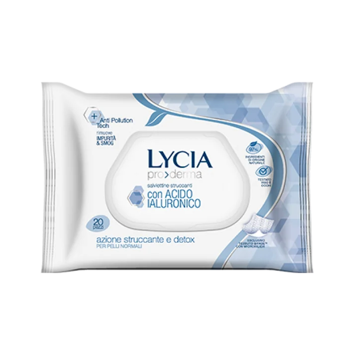 Lycia Doppia Azione Pelli Normali 30 Salviette Struccanti