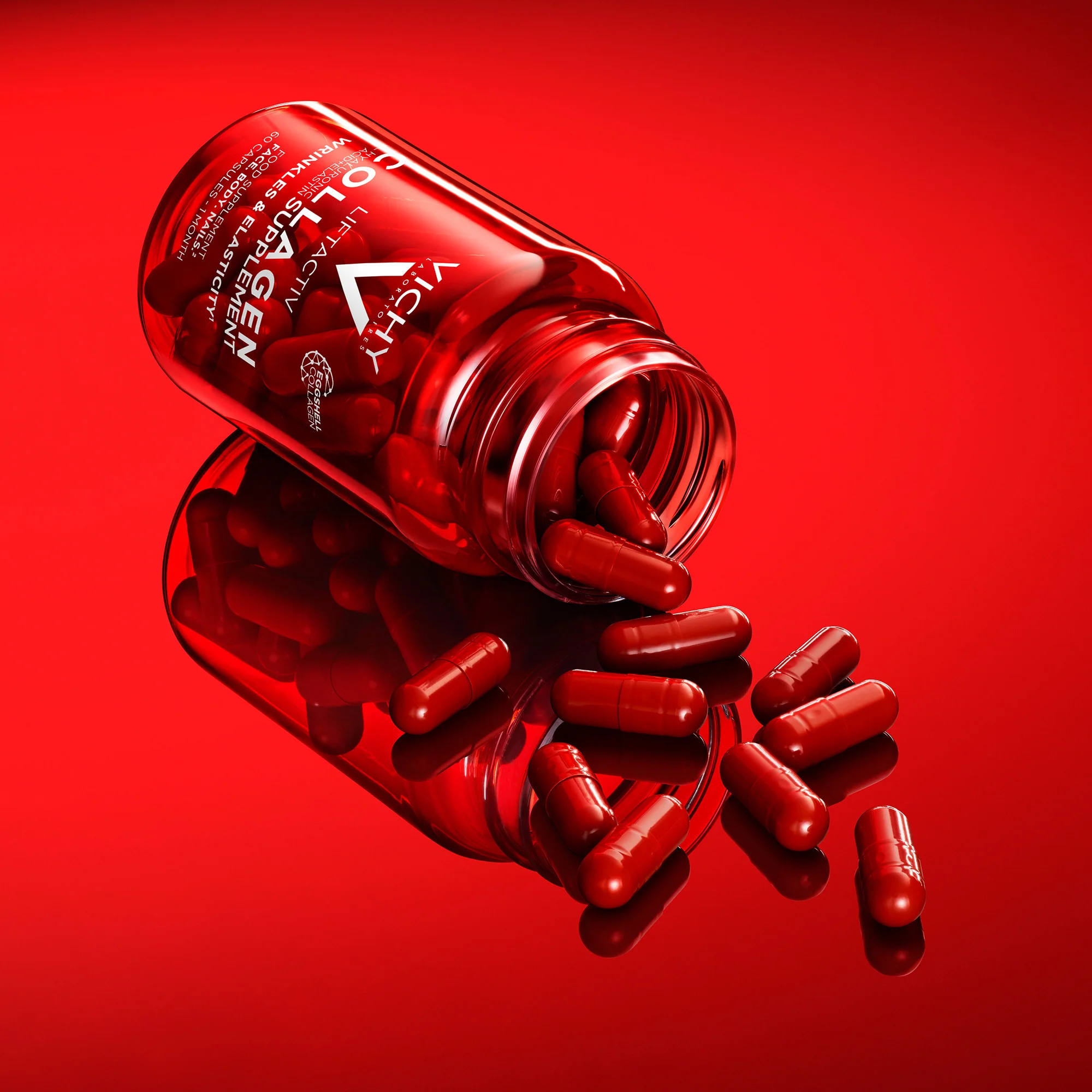 Vichy Liftactiv Collagene Rughe Ed Elasticita' 60 Capsule Integratore per Pelle, Capelli e Unghie