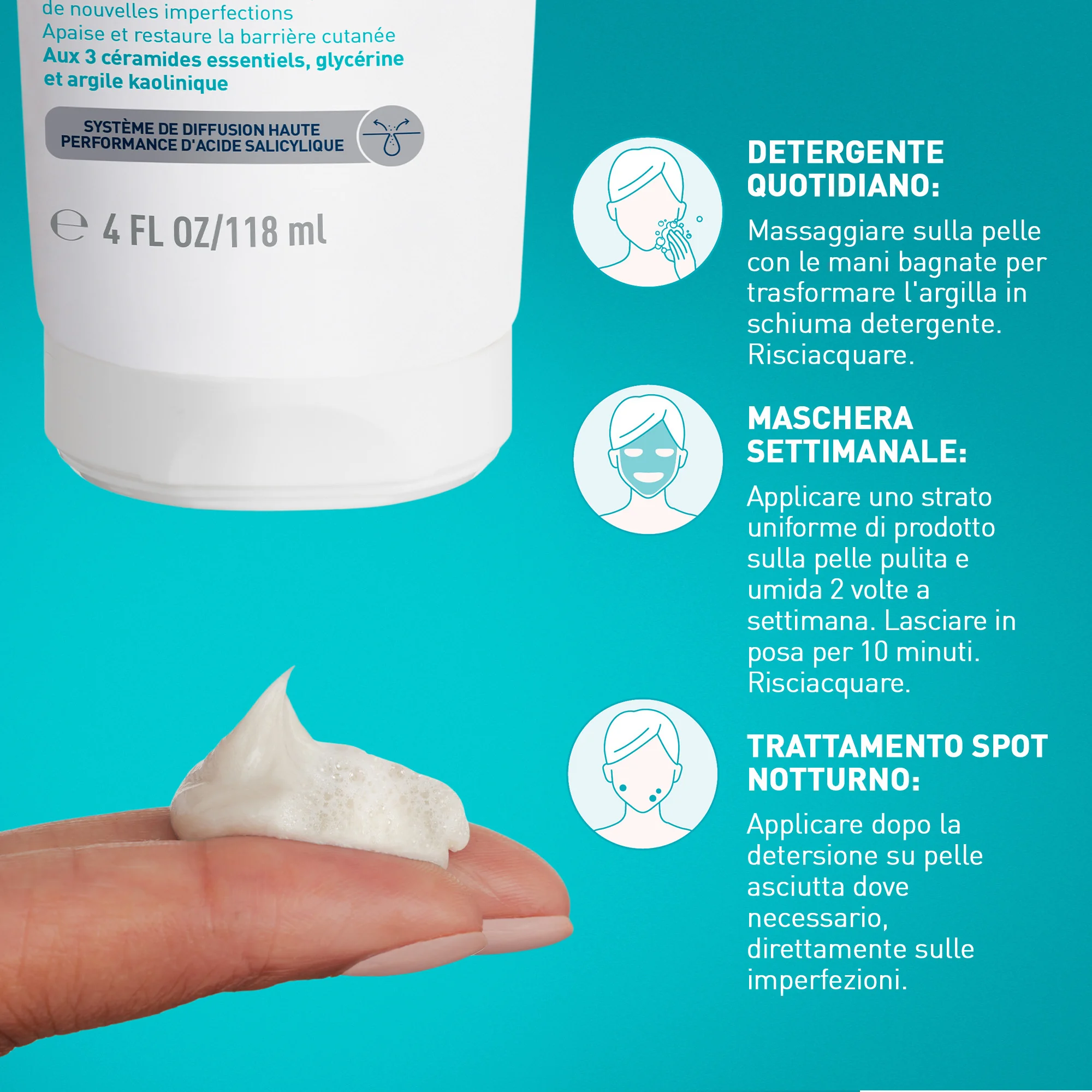 Cerave Detergente Maschera Controllo Imperfezioni 118 Ml