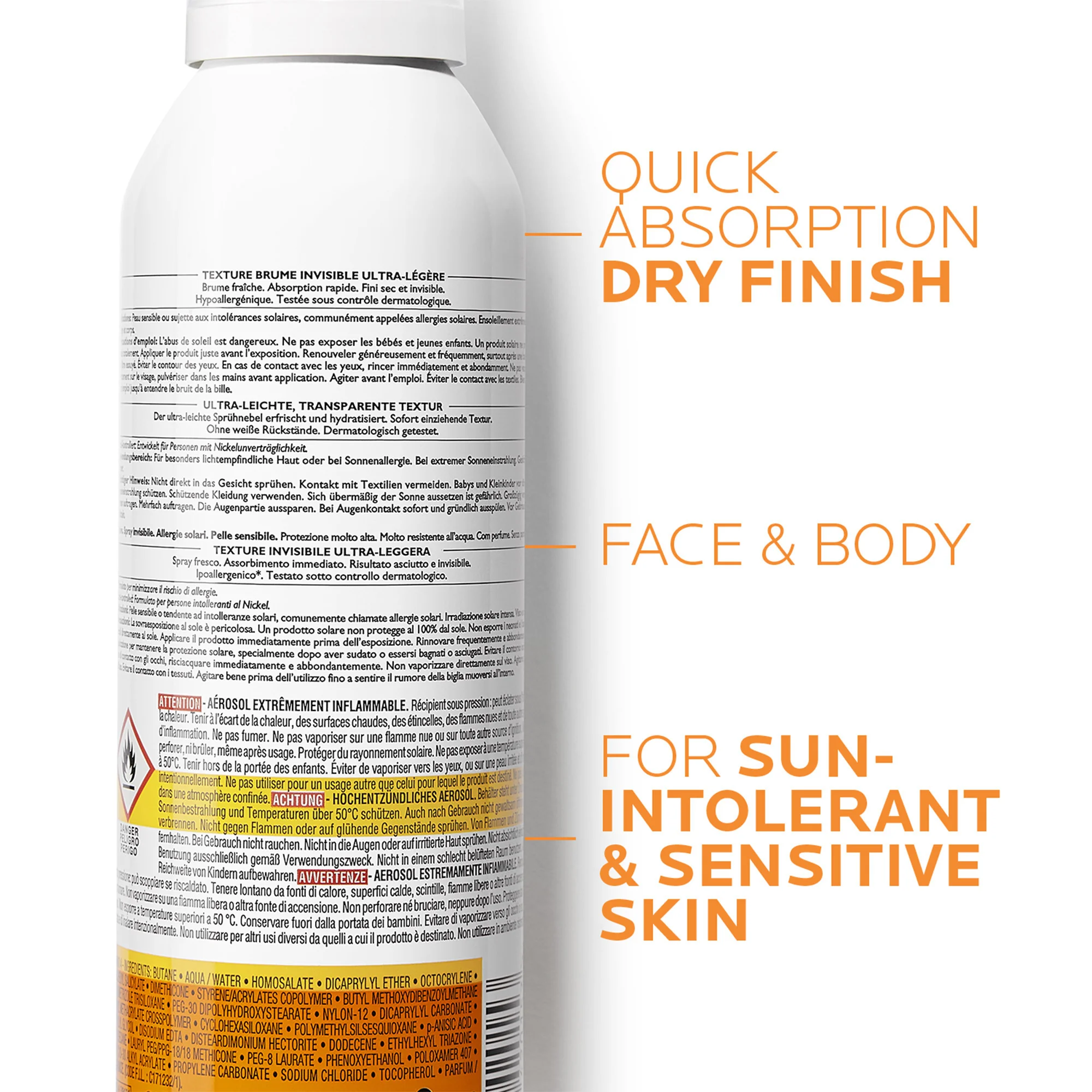 La Roche Posay Anthelios Spray Corpo Protettivo SPF50+,200 Ml Protezione invisibile