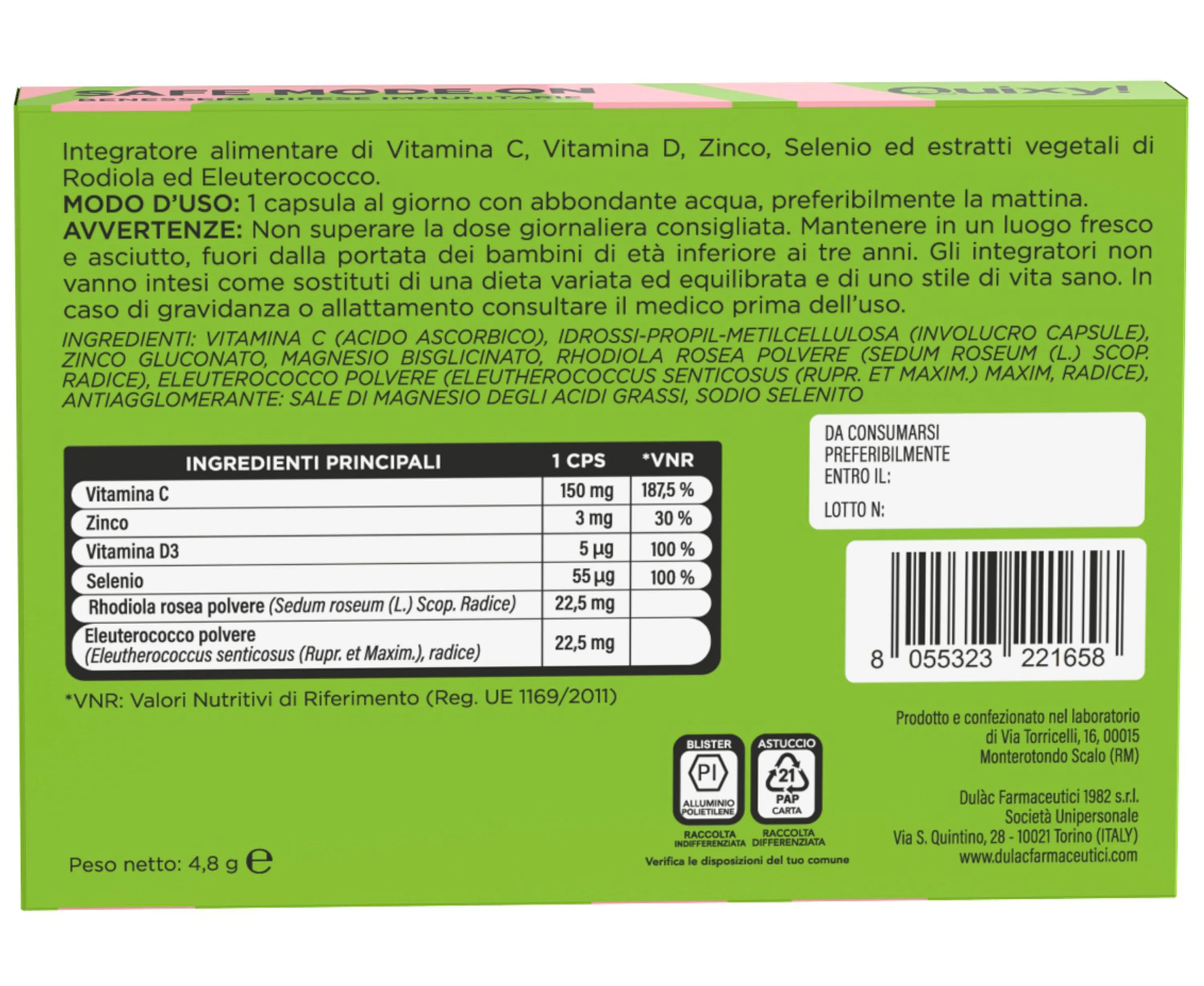 Ec Quixy Safe Mode On 15Cps Sistema Immunitario