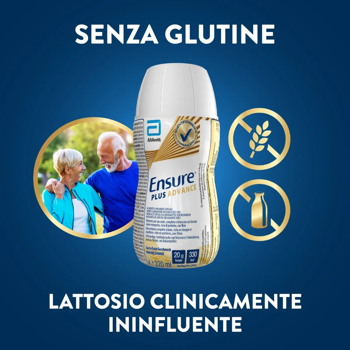 Abbott Ensure Plus Advance Banana 4x220ml Supplemento Nutrizionale Ipercalorico