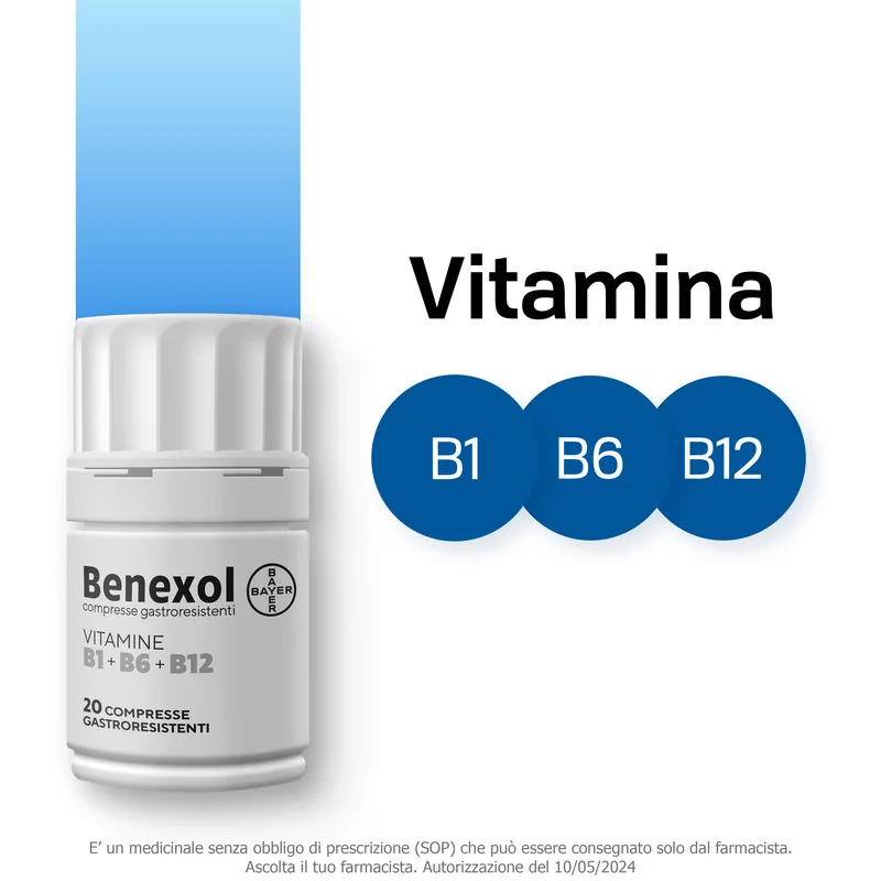 Benexol Trattamento per Carenza di Vitamine B 20 Compresse Vitamine B