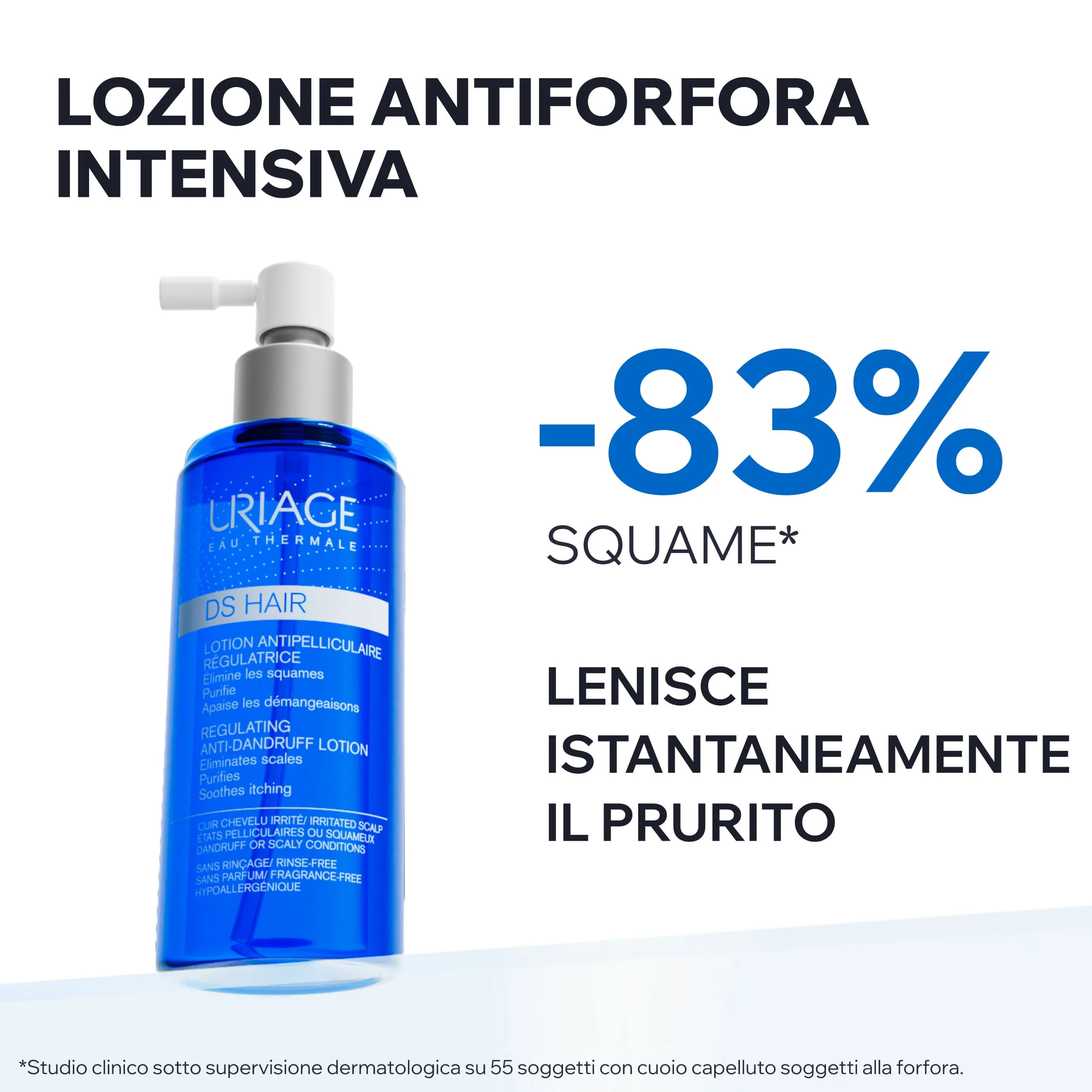 Uriage DS Hair Lozione Spray Lenitivo Regolatore 100 ml Pelle Sensibile Pelle Irritata