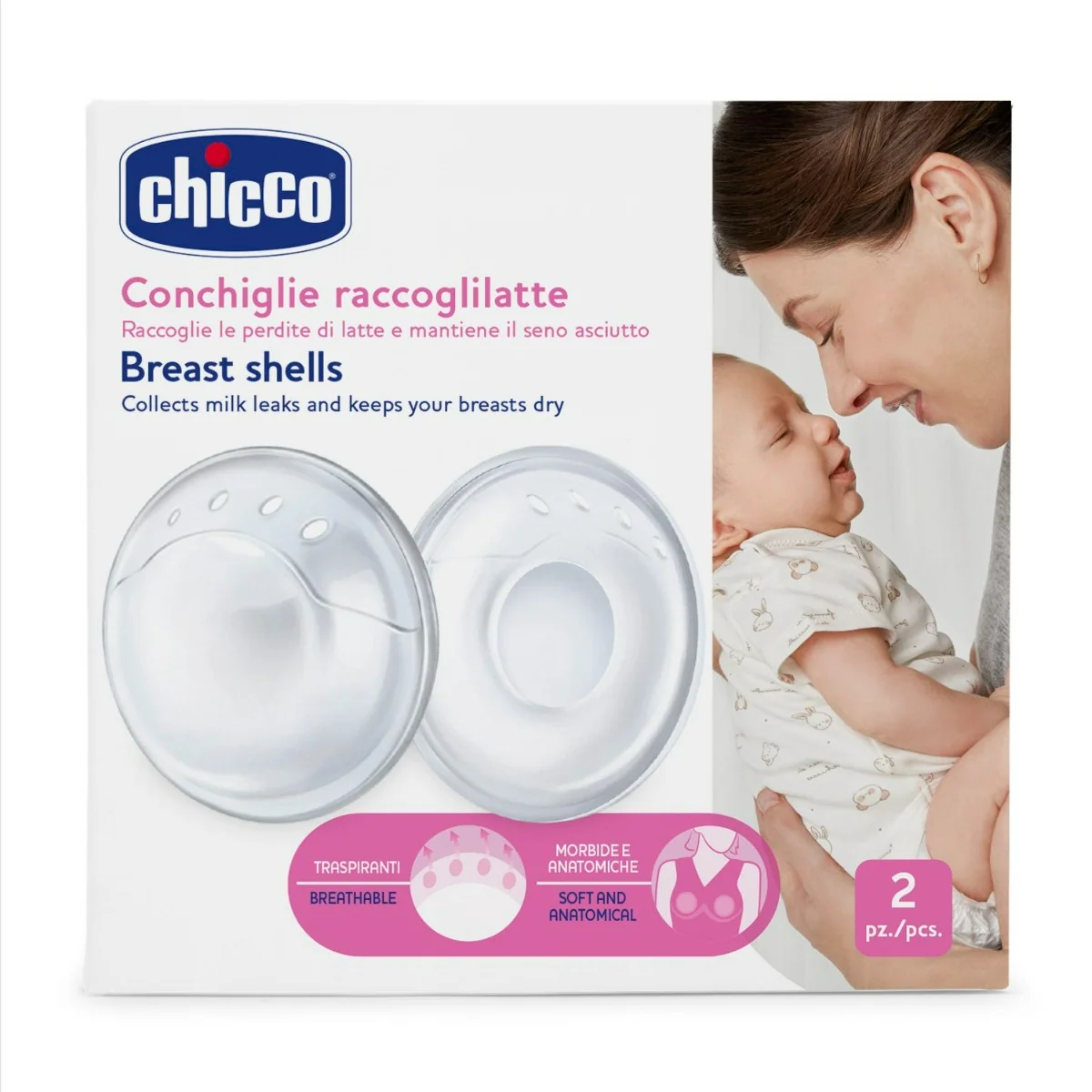 Chicco Conchiglie Raccoglilatte 2 Pezzi