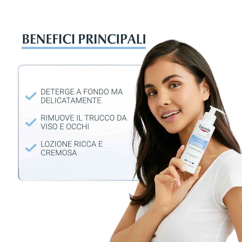 Eucerin Dermatoclean Milk 200 ml Latte Detergente