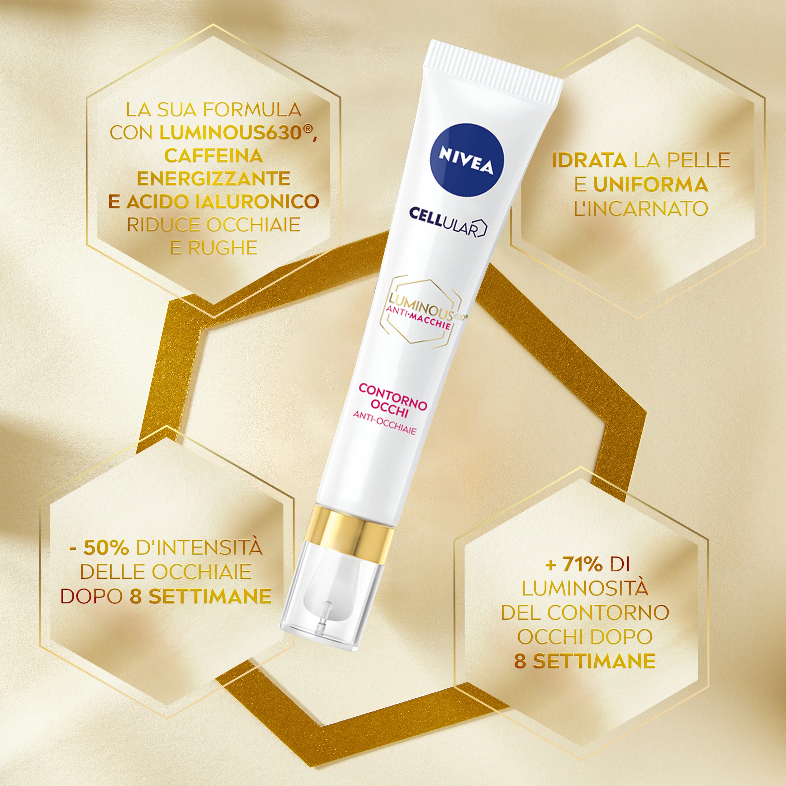 Nivea Cellular Luminous Antimacchie Contorno Occhi 15 ml Anti occhiaie