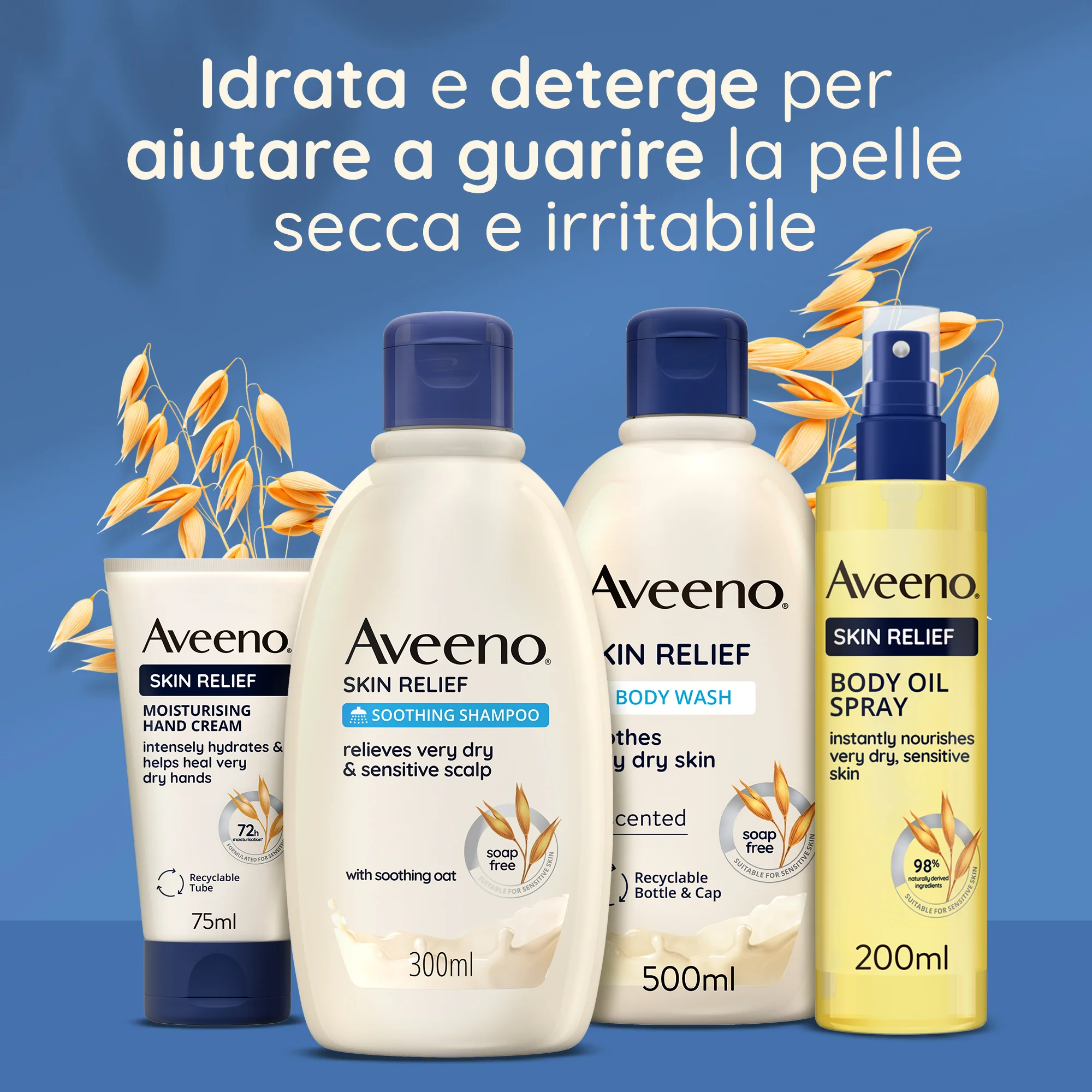 Aveeno Skin Relief Shampoo 300 Ml Dermatologicamente Testato