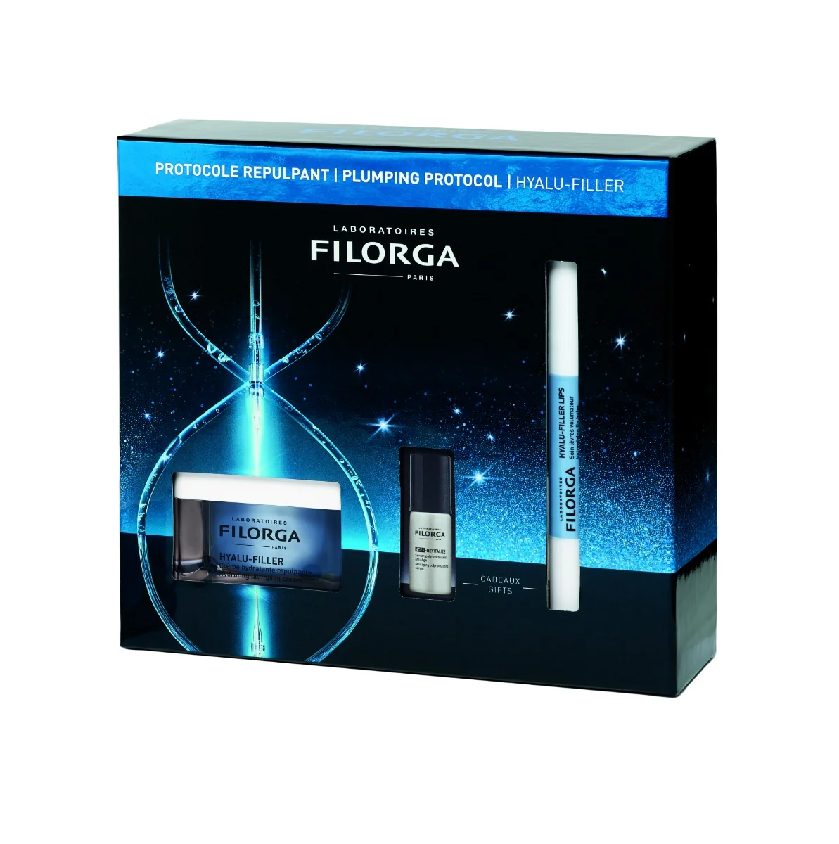 Filorga Xmas Coffret Hyalu Filler 2025 HYALU-FILLER CREMA - 50ml + NCEF-REVITALIZE SERUM - 5ml + HYALU-FILLER LIPS - 4ml