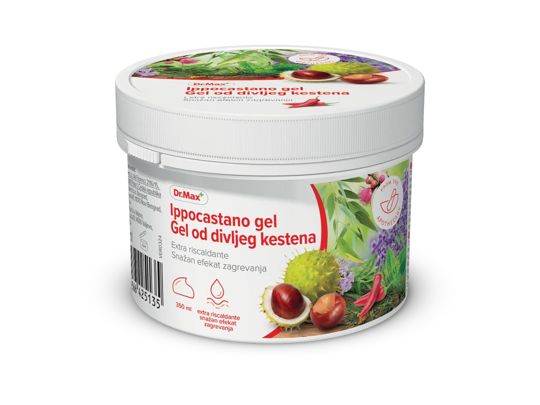 Dr. Max Gel Ippocastano Effetto Extra Caldo 350Ml Gambe Stanche e Gonfie