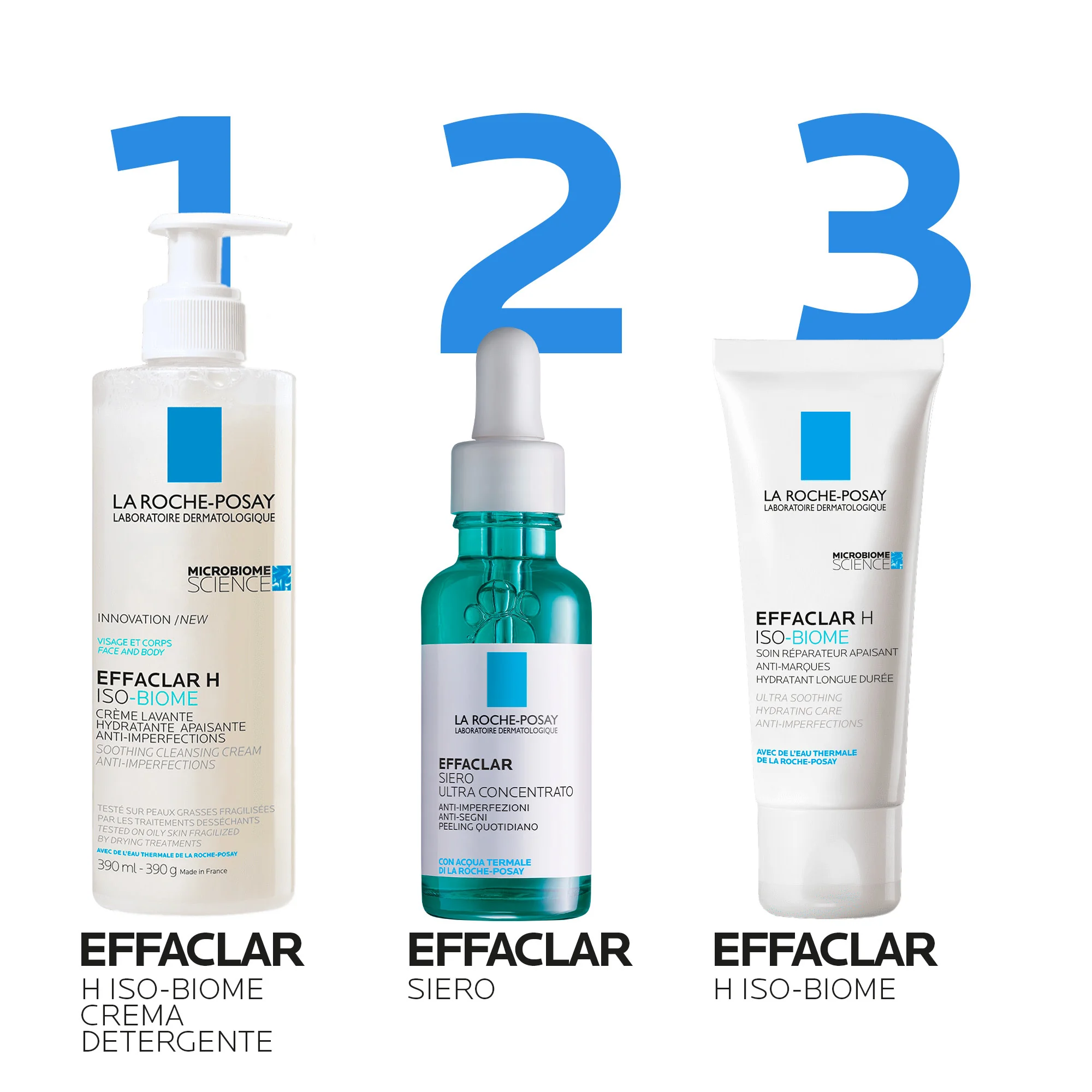 La Roche Posay Effaclar H Iso Biome Crema Lavante 400 ml Detergente Viso Pelle Grassa A Tendenza Acneica