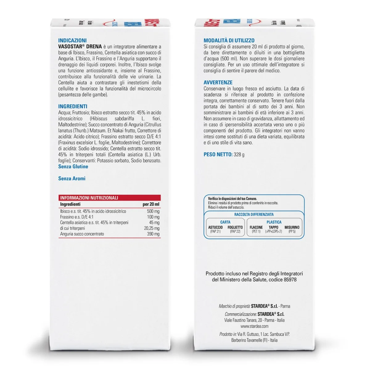 Vasostar Drena 300 ml Drenante