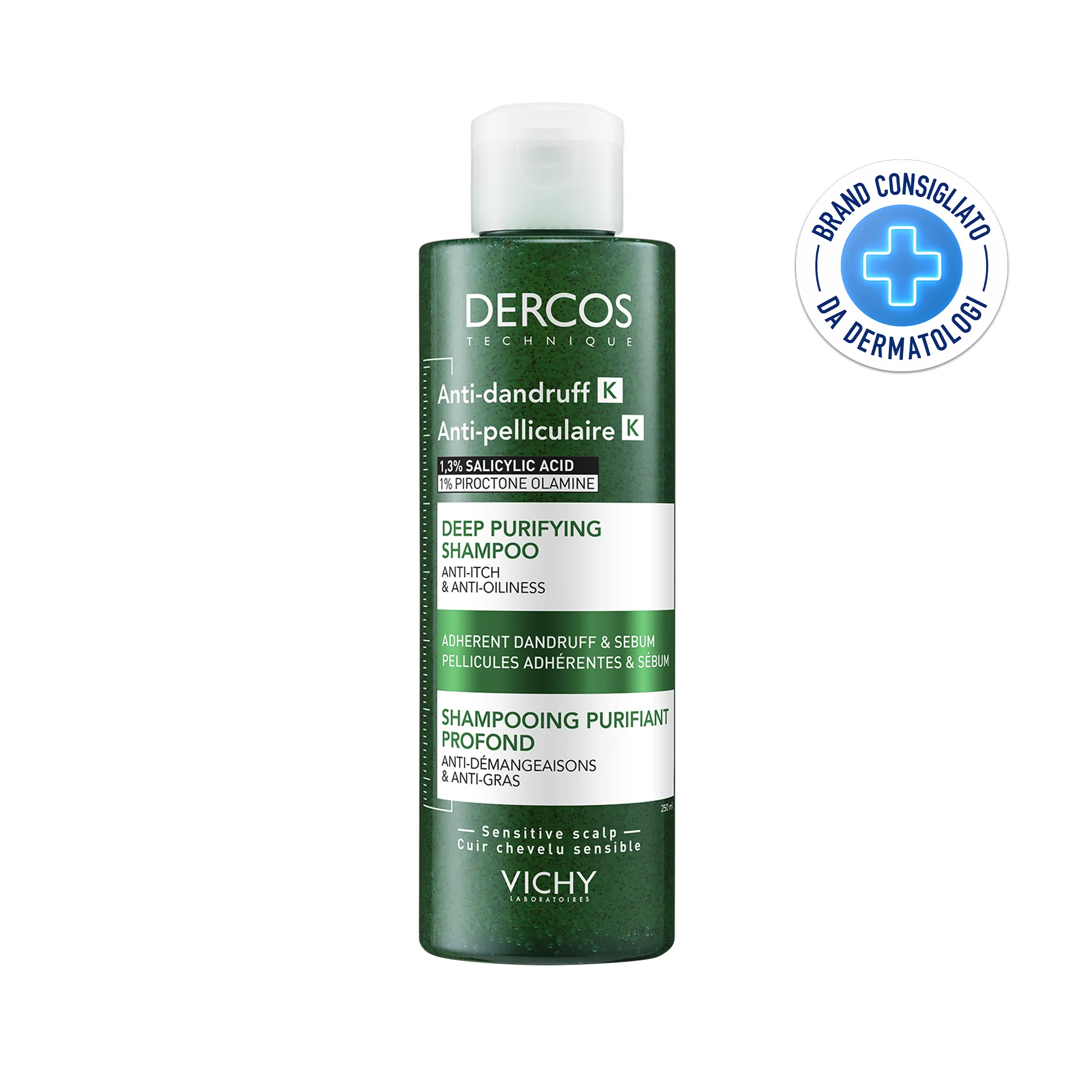Vichy Dercos Antiforfora K Shampoo Purificante Intensivo 250 ml Trattamento antiforfora