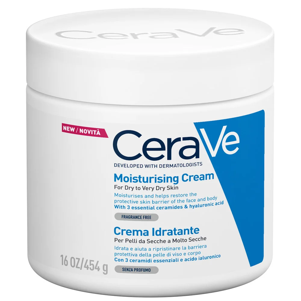 Cerave Crema Idratante 48h 454 g Idratazione Profonda per Pelle Secca e Molto Secca