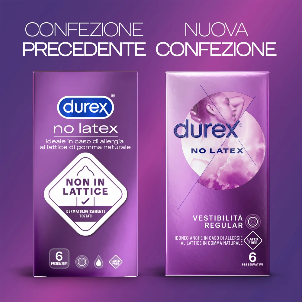 Durex No Latex Profilattici 6 Pezzi Non in Lattice