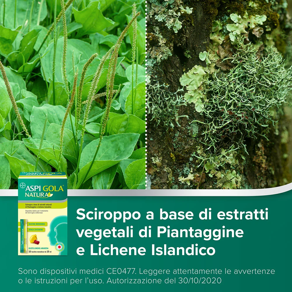 Aspi Gola Natura Sciroppo Amarena-Limone 16 Bst Mal di Gola