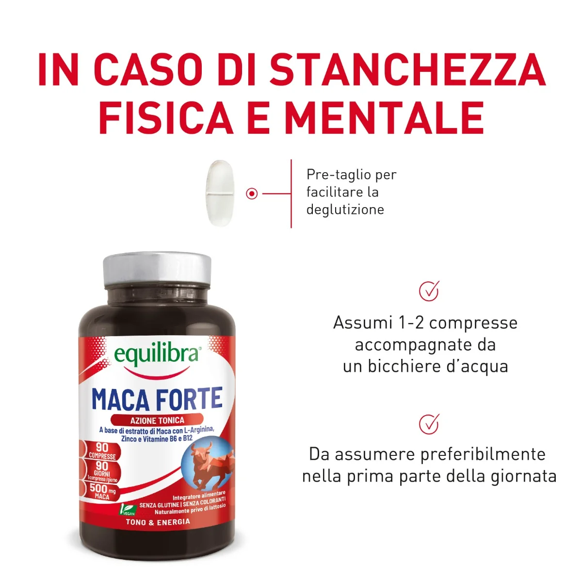 Equilibra Maca Forte 90 Compresse Contrasta la Stanchezza