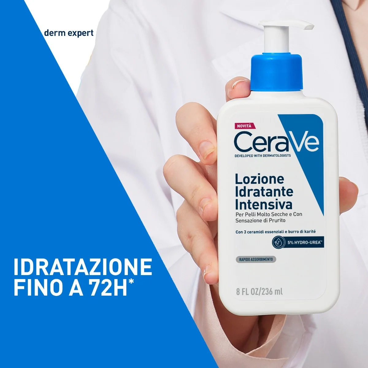 Cerave Lozione Idratante Intensiva 236 ml Idratazione per pelli molte secche e con sensazione di prurito.