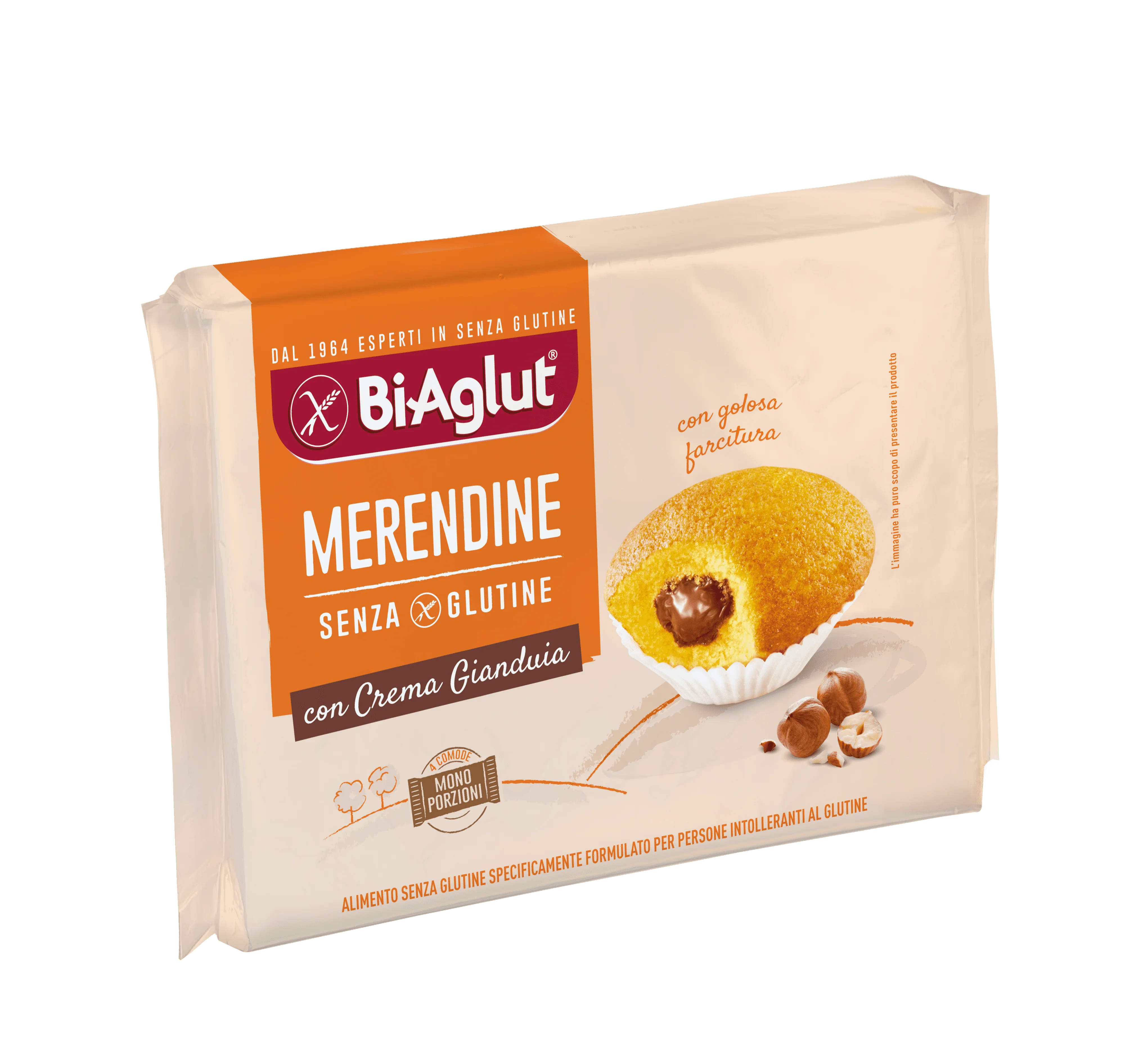 Biaglut Merendine Con Crema Gianduia 200 g Senza Glutine