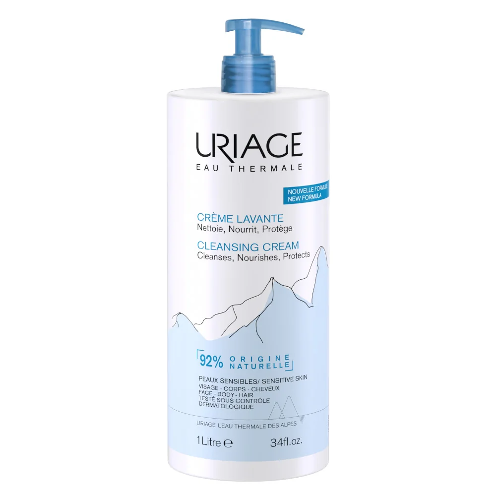 Uriage Eau Thermale Crema Lavante 1 Litro Detergente Senza Sapone Viso Corpo e Capelli