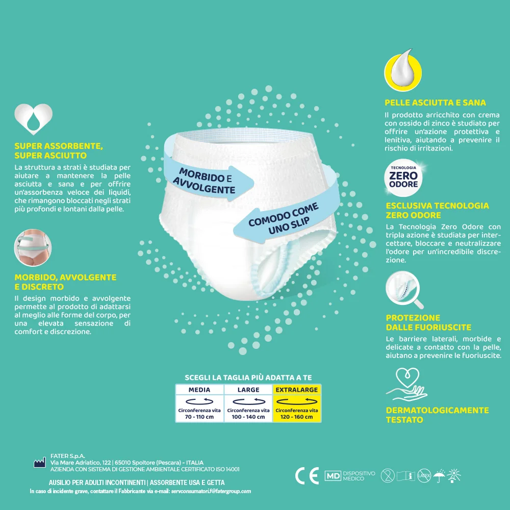 Lines Specialist Derma Pants Plus XL14 pezzi Assorbenti anatomici