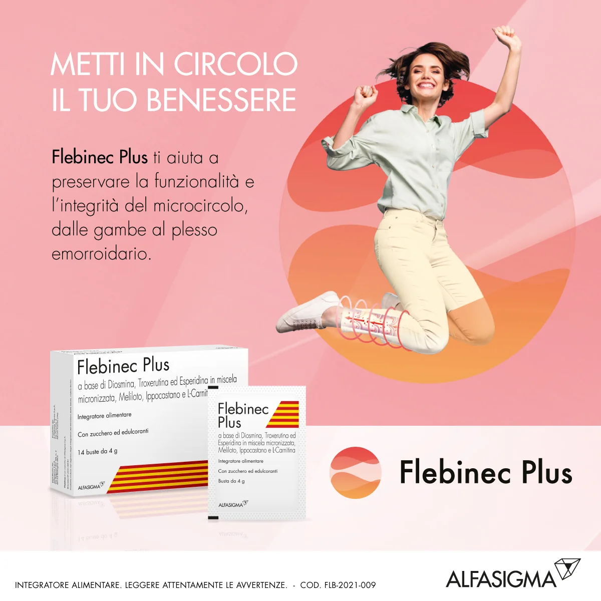 Flebinec Plus 14 Bustine 4 g Integratore per il Microcircolo