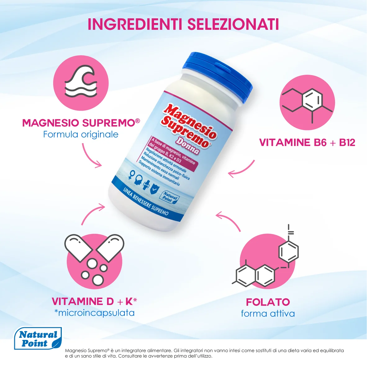 Magnesio Supremo Donna 150 g Integratore Magnesio e Vitamine