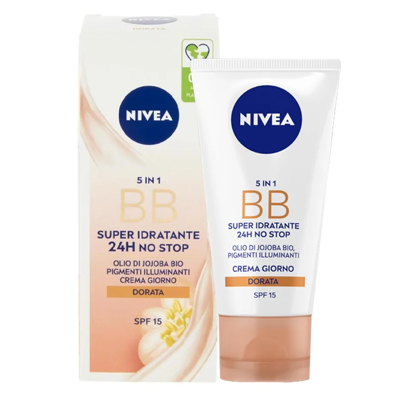 Nivea Essentials BB Idratante Uniformante SPF 15 Dorata Crema Illuminante e Protettiva