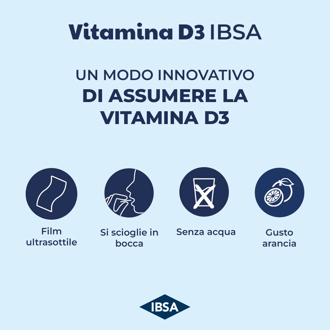 Vitamina D3 Ibsa 2000 Ui 30Film Integratore per le Ossa