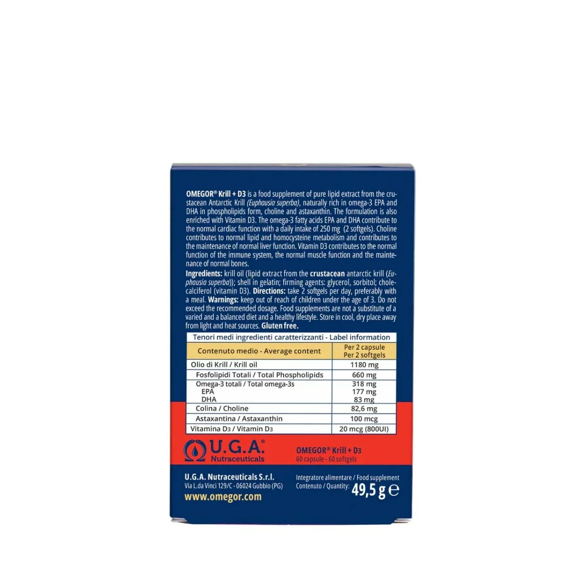 Omegor Krill D3 60 Capsule Omega-3