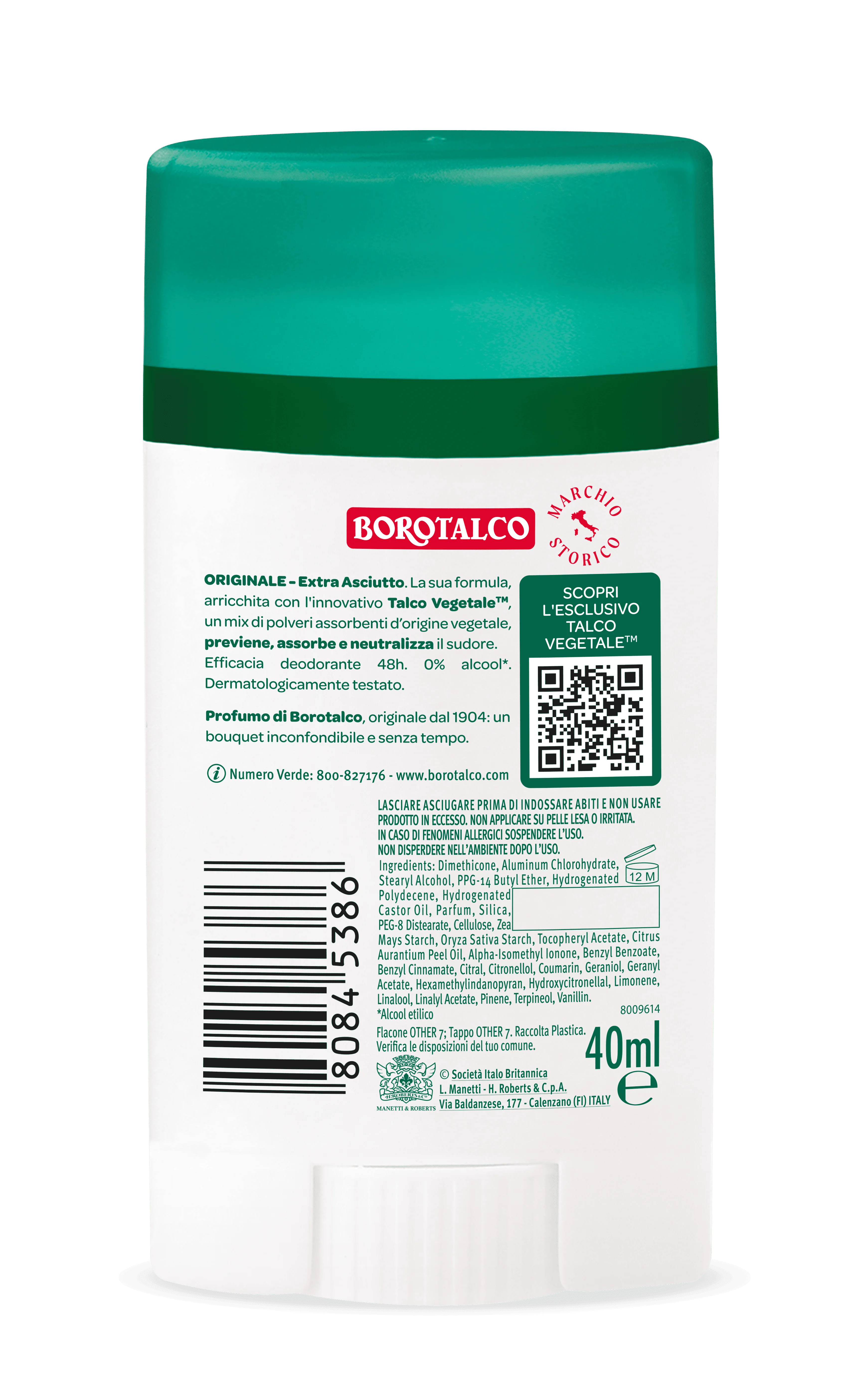Borotalco Deo Stick Originale 40 ml Deodorante stick 48h