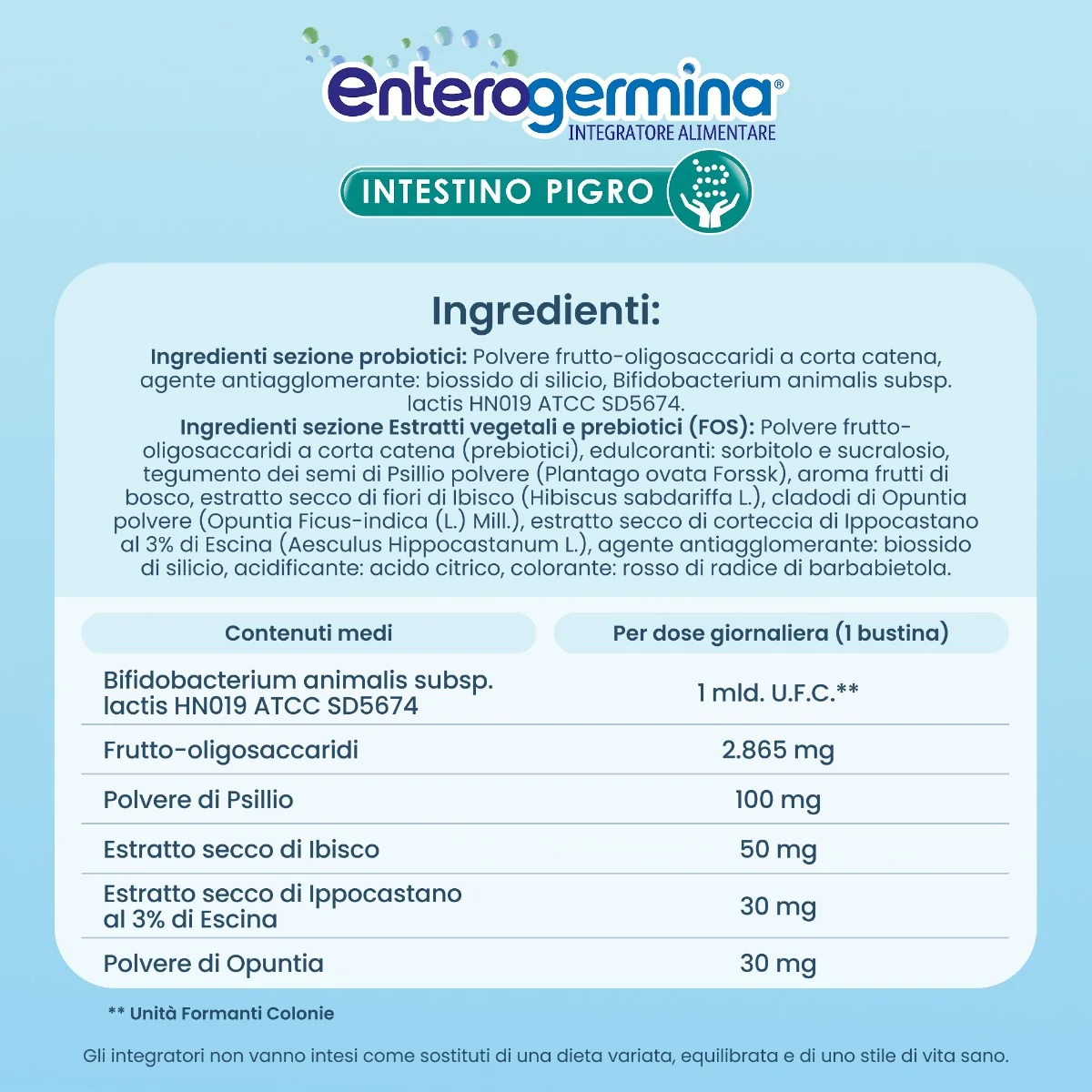 Enterogermina Intestino Pigro Integratore Regolarità del Transito Intestinale 10 Bustine