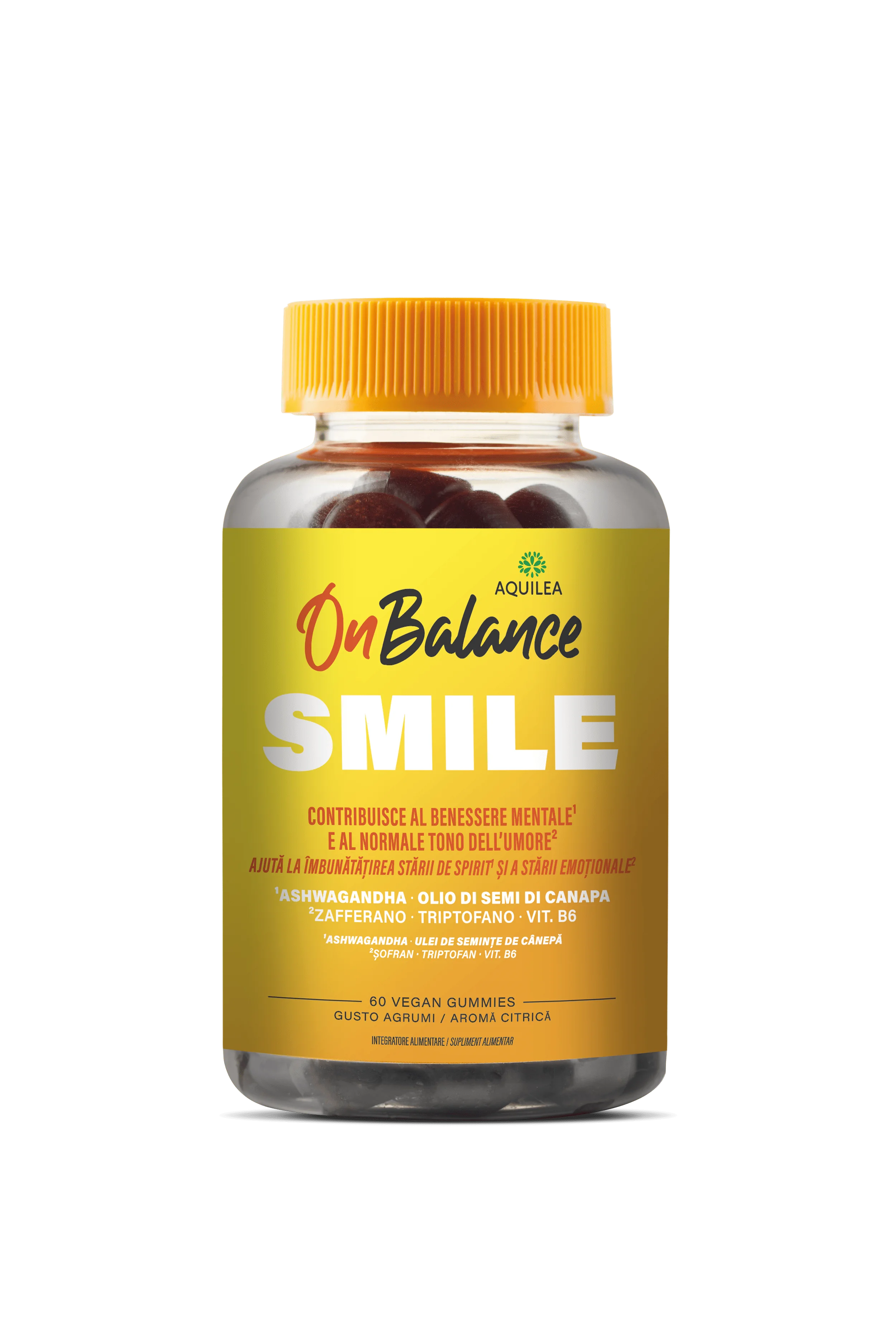 Aquilea On Balance Smile 60 Gummies per il Benessere Mentale e il Normale Tono dell’umore