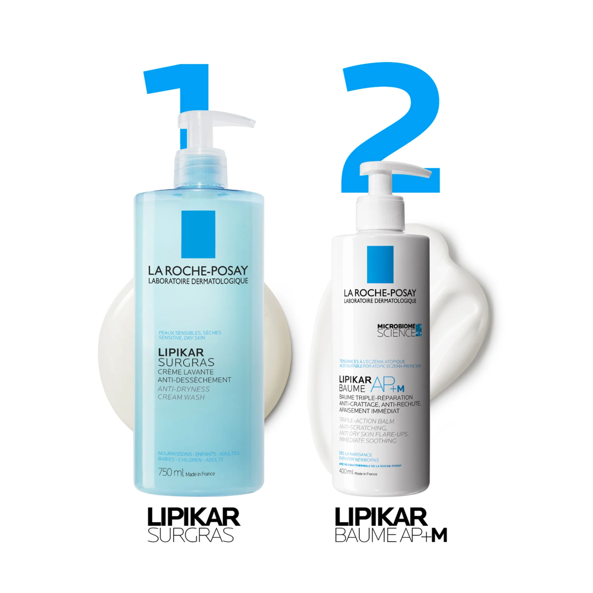 La Roche Posay Lipikar Surgras Doccia-Crema Concentrata Refill 400 ml Pelli secche e molto secche