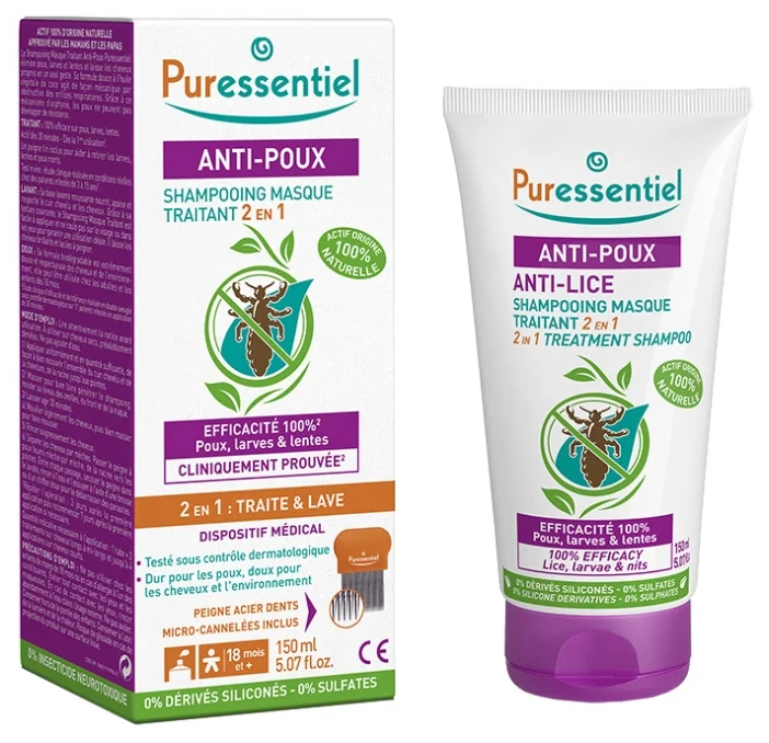 Puressentiel Shampoo Maschera 150ml Trattante Pidocchi