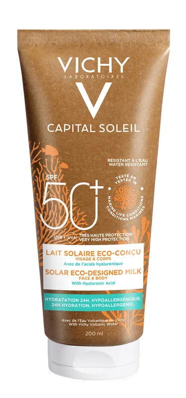Capital Soleil Latte Solare Eco-Sostenibile SPF 50+ 200 ml - Resistente in Acqua