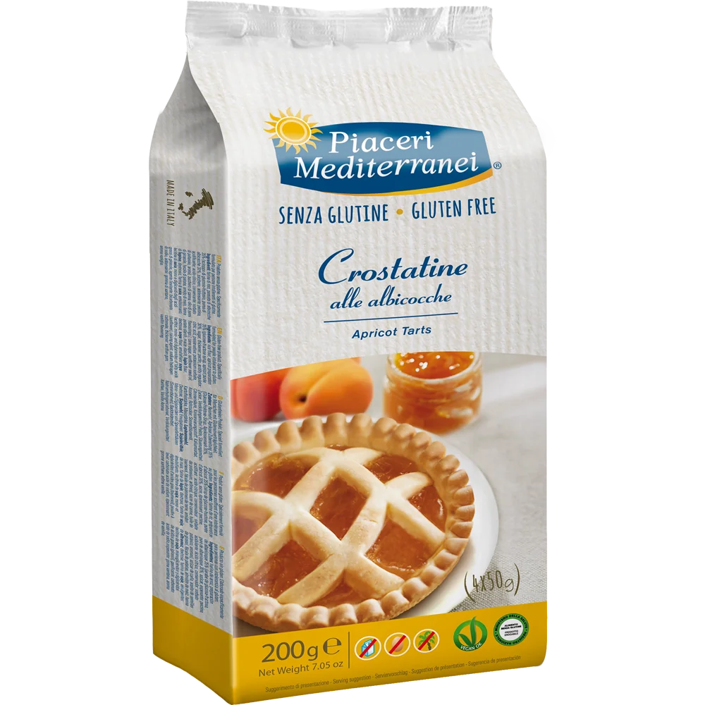 Piaceri Mediterranei Crostatine all'Albicocca Senza Glutine 4x50 g