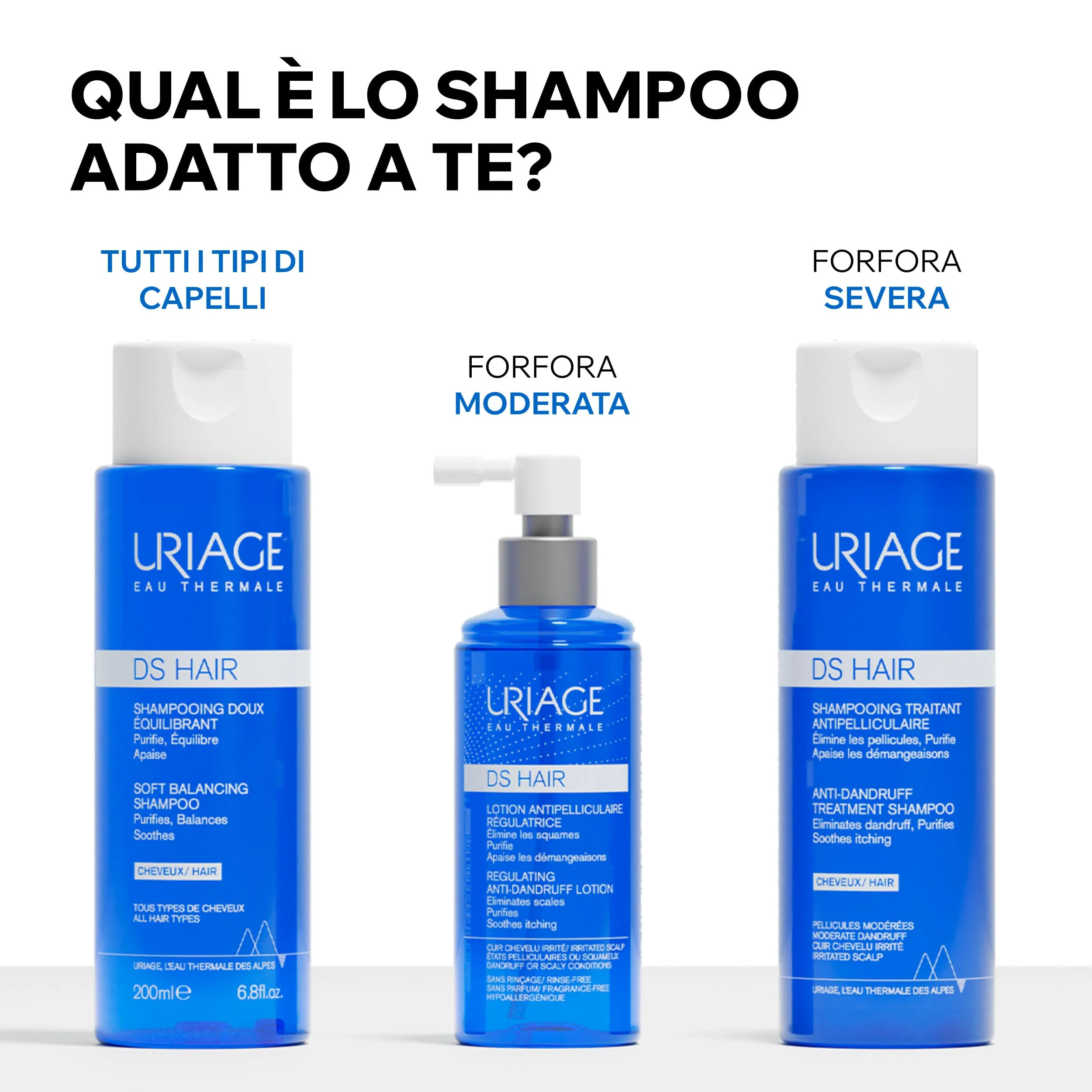 Uriage DS Hair Shampoo Delicato Riequilibrante 500 ml Purifica e Lenisce