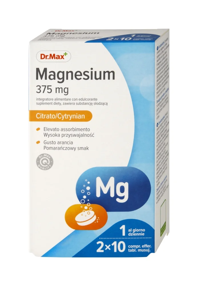 Dr. Max Magnesio Citrato 20 Compressee Effervescenti Contro Stanchezza Fisica e Mentale