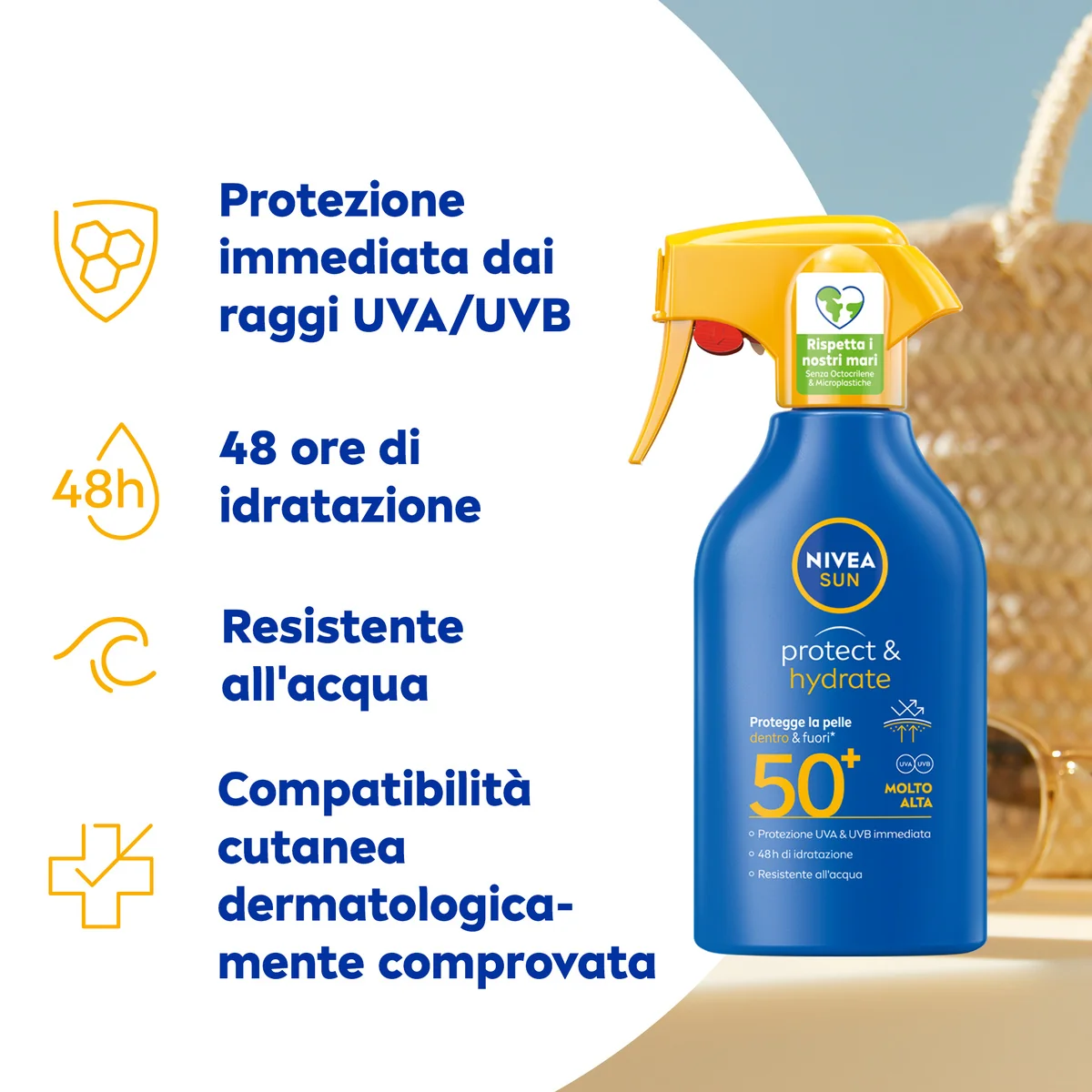 Nivea Sun Protect& Hydrate Fp50+ 270 ml Protezione solare idratante