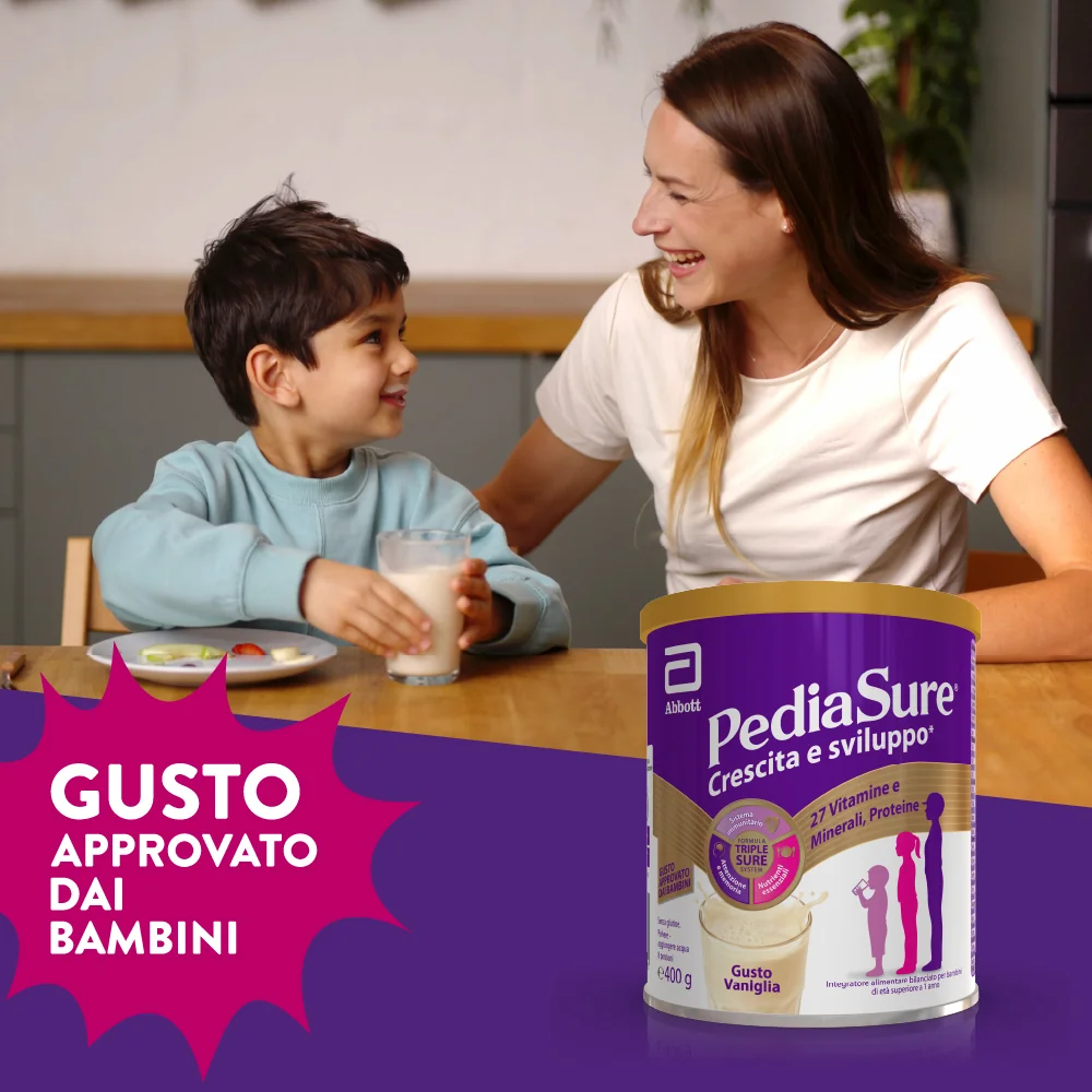 Pediasure Crescita E Sviluppo Integratore Multivitaminico Per Bambini 400g Gusto Vaniglia Integratore per la Crescita