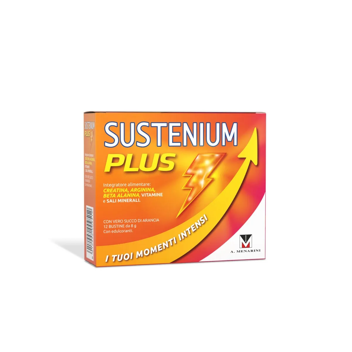 Sustenium Plus Integratore di Creatina Arginina 12 Bustine Minerali e Vitamine