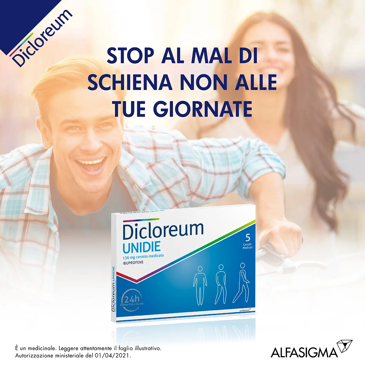 Dicloreum Unidie 136 mg 5 Cerotti Medicati