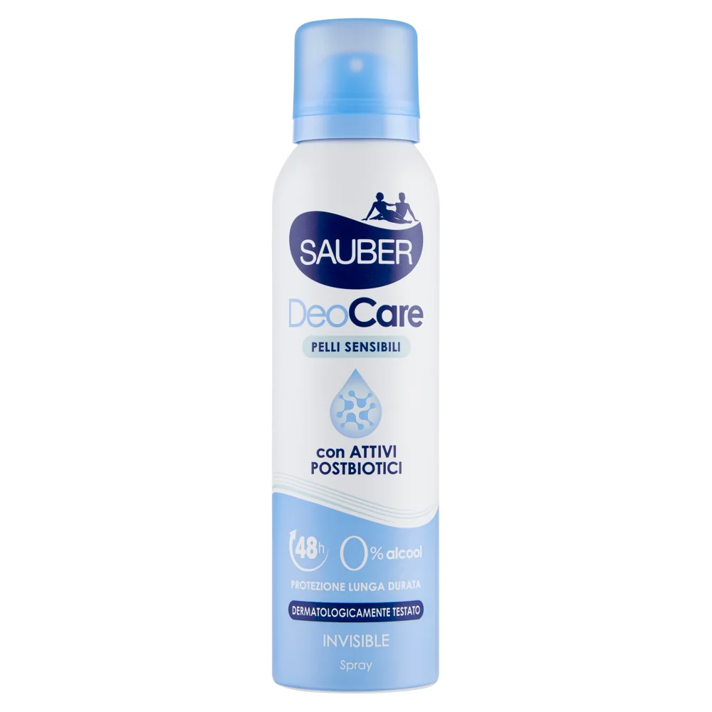 Deodorante Spray Sauber Deocare 150ml Per Pelli Sensibili e Senza Alcool
