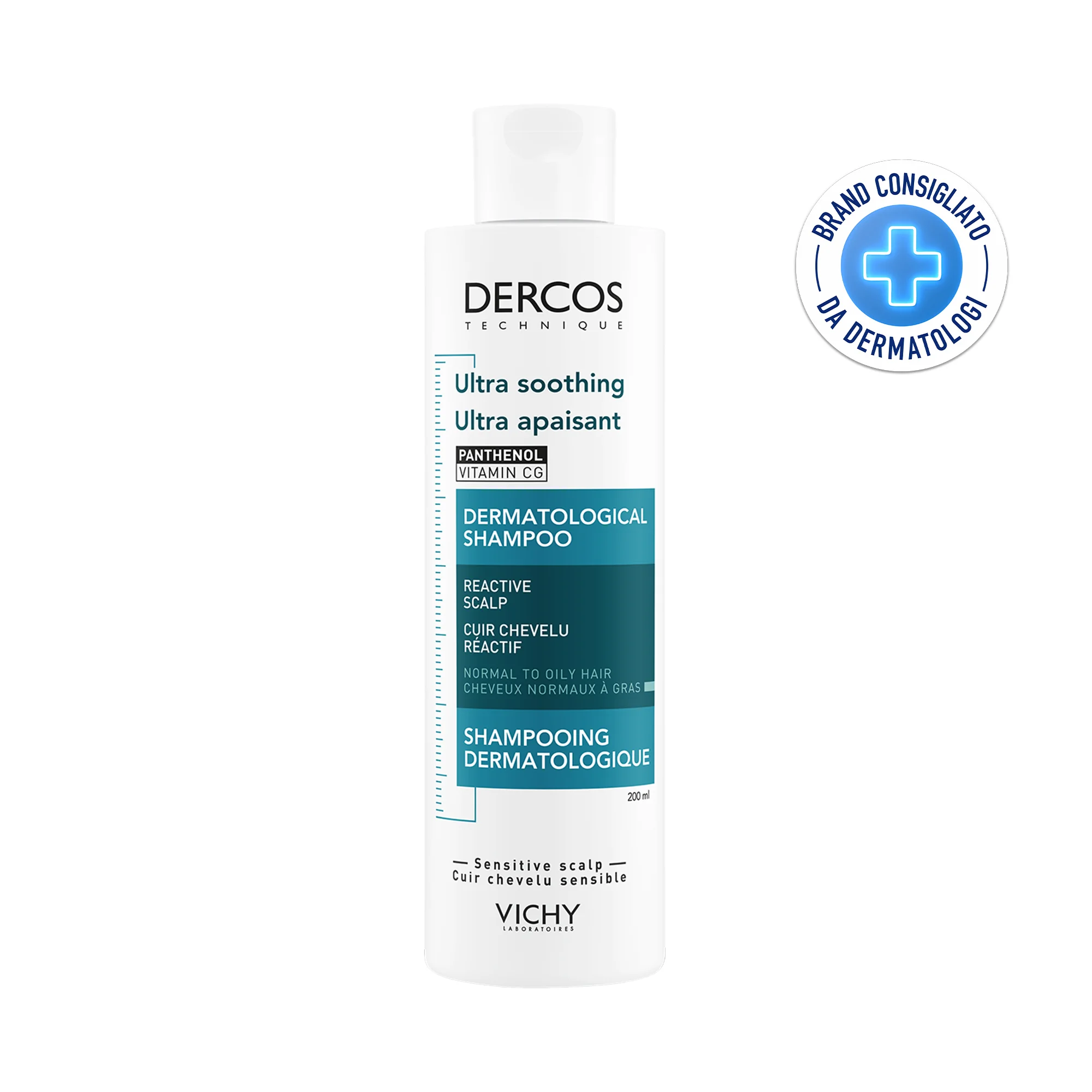 Vichy Dercos Shampoo Ultra Lenitivo 200 ml Capelli Da Normali A Grassi