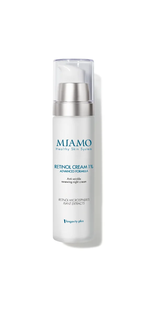 Miamo Longevity Plus Retinol Cream 1% Advanced Formula 50 ml Crema Notte Anti-Rughe Rigenerante