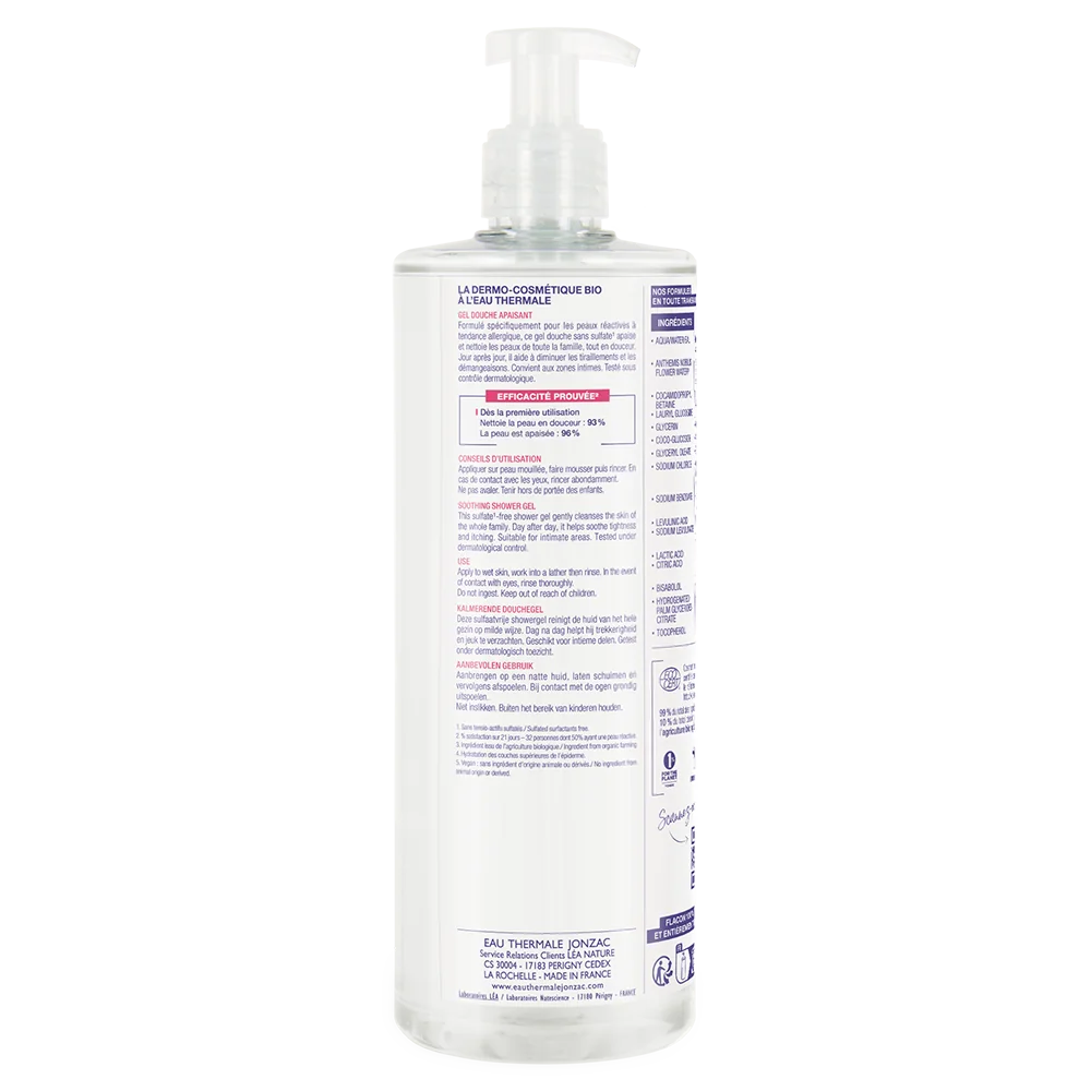 Jonzac Gel Doccia Lenitivo Alta Tolleranza 500 Ml Lenisce Irritazioni e Prurito