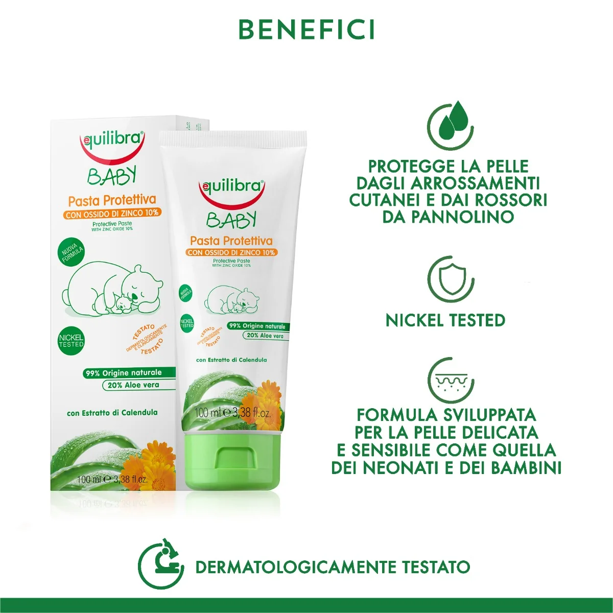 Equilibra Pasta Lenitiva All'Acqua Baby Delicatamente Profumata