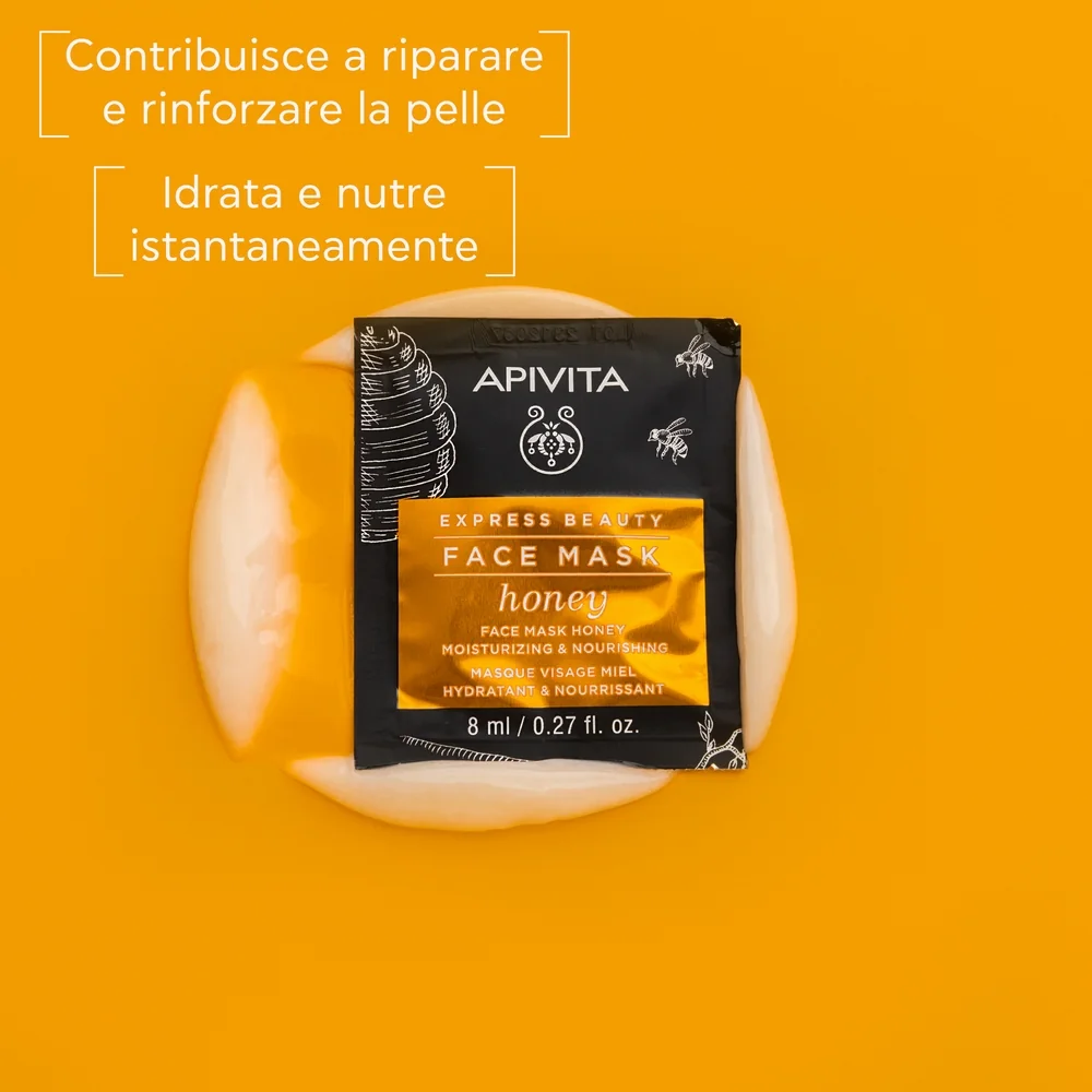 Apivita Express Honey 2 X 8 Ml Maschera Viso Idratante
